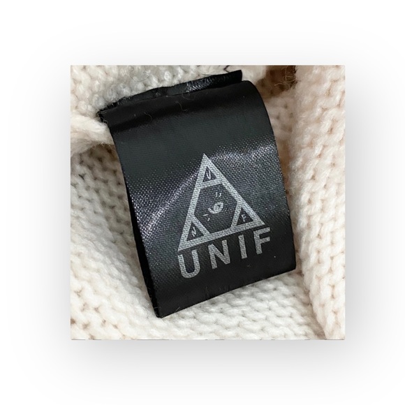 VHTF: new UNIF ♱ You Are My World FTW Sweater ♱ Cozy Intarsia Knit ♱ Ivory Pink - Picture 10 of 16